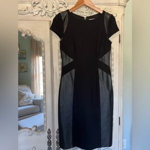Gorgeous Nue by Shani black dress with pleather on sides! size US 4